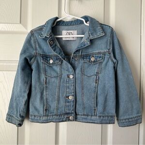 ZARA Girls Light Blue Denim Jacket Size 3–4 Years